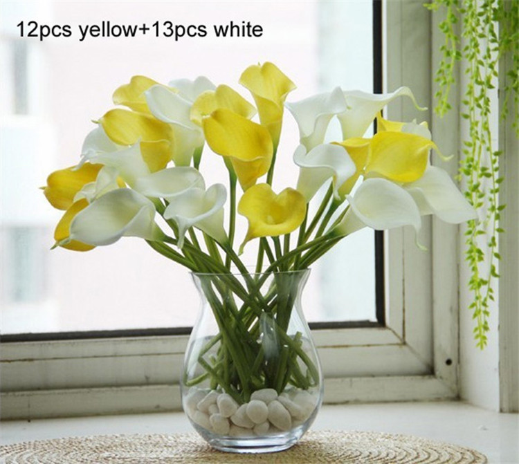 

Wedding Decorative Artificial Flowers Calla lily Bouquet Artificial Wedding Bouquet Party Supplies Real Touch 20 colors Wholesale 30pcs, Customize