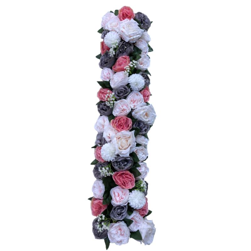 

3D High Quality Artificial Flower Wall And Fake Flowers Runner And Arch Flowers For Wedding Background Decoration, Gy811 runner