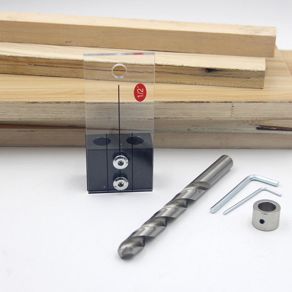 Kit de gabarit de perçage lisse bricolage outil de travail du bois haute résistance guide dur localisateur de trou maison professionnel cheville