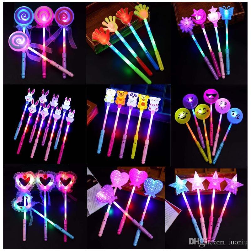 

Hot selling concert cartoon light stick led toys children fairy stick magic flashing stick led light toys