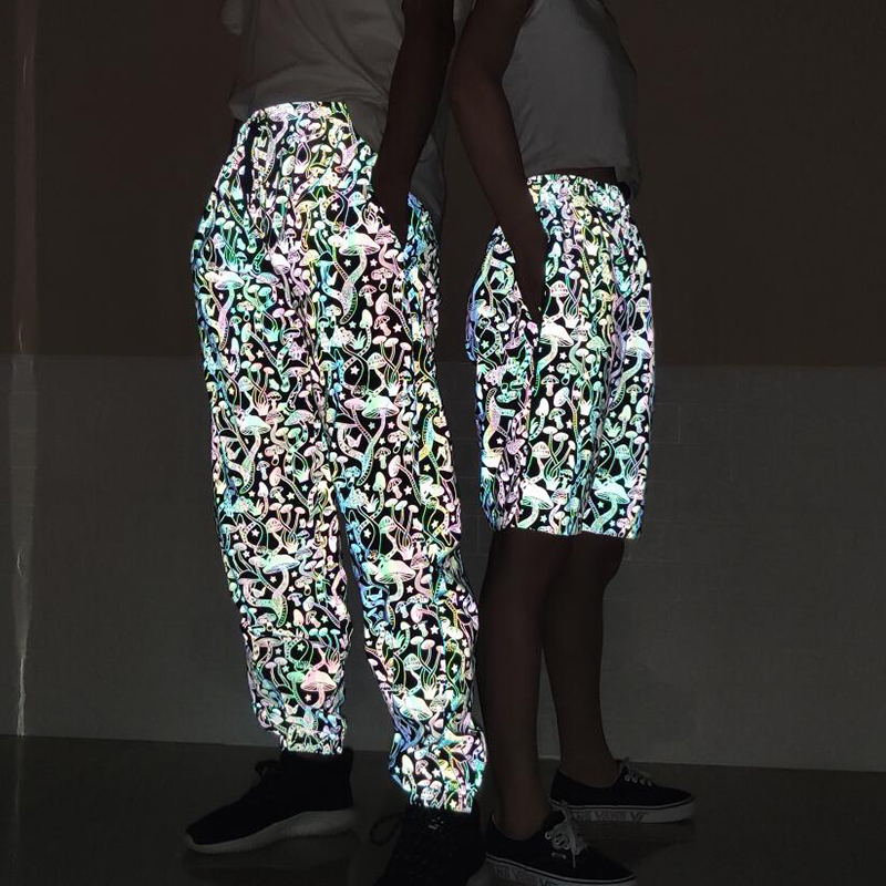 reflective mushroom joggers