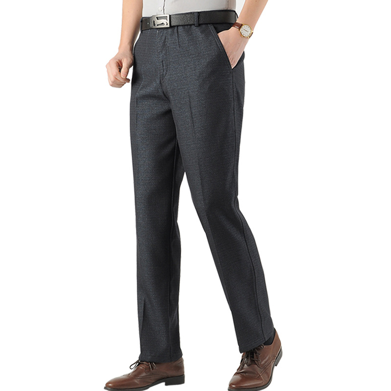 

new man fall 2020 tall waist deep profile trousers for fashion pure color leisure trousers, Black