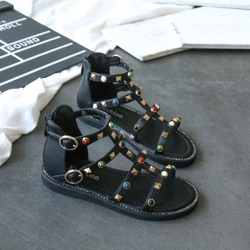 2020 Été rivet filles chaussures filles de mode sandales sandales enfants occasionnels Boutique princesse enfants chaussures de créateurs filles
