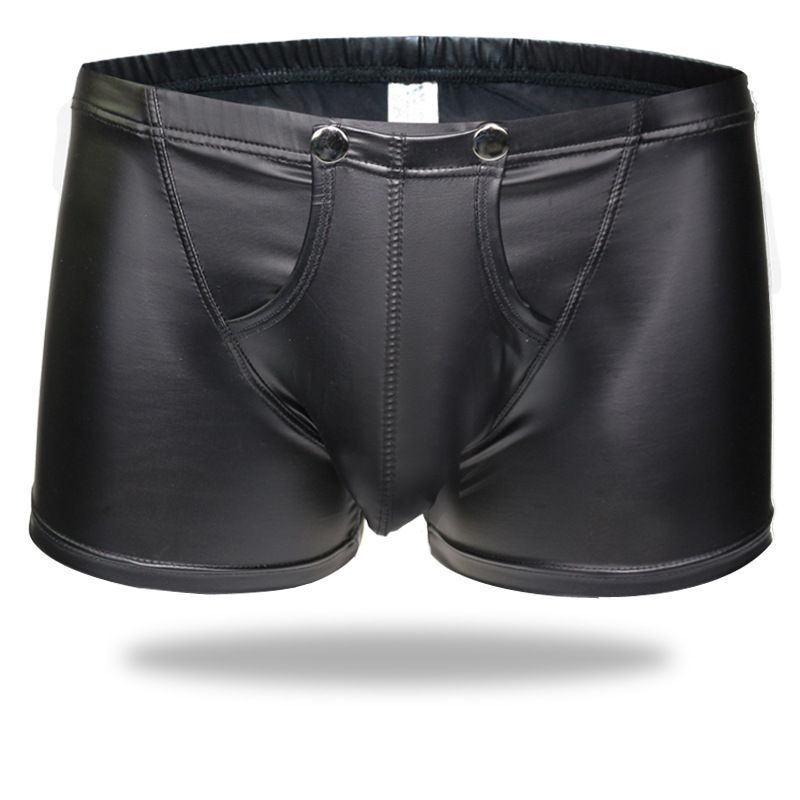 Homme Maille Lingerie Set cuir Bretelles Ceinture Harnais Gay Clubwear Boxer Shorts