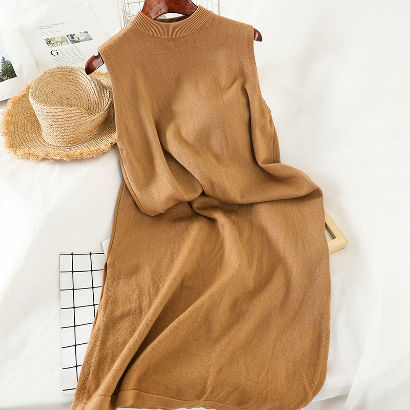 

2019 new fashion women' clothing knit dress sweater dress long sleeve L923, Black