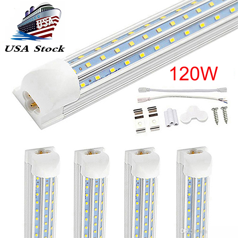 

Cooler Door Integrated LED tubes v shape 8ft Led Tube Light 6500K 90W 120W 150W Clear Lens