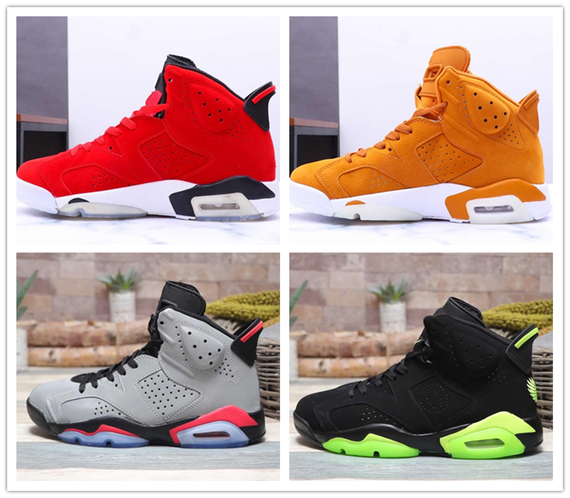 

Wholesale 6 6s Black Infrared VI Bred men basketball shoes Mens Reflections of a Champion Red sports outdoor fashion trainers sneakers 7-13, #04