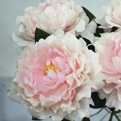 

10pcs/lot Silk Peony Artificial Flowers Bridal Bouquet Fake Flowers Peony for Home Wedding Decoration Valentine's Day Party DIY Decoration, Yellow