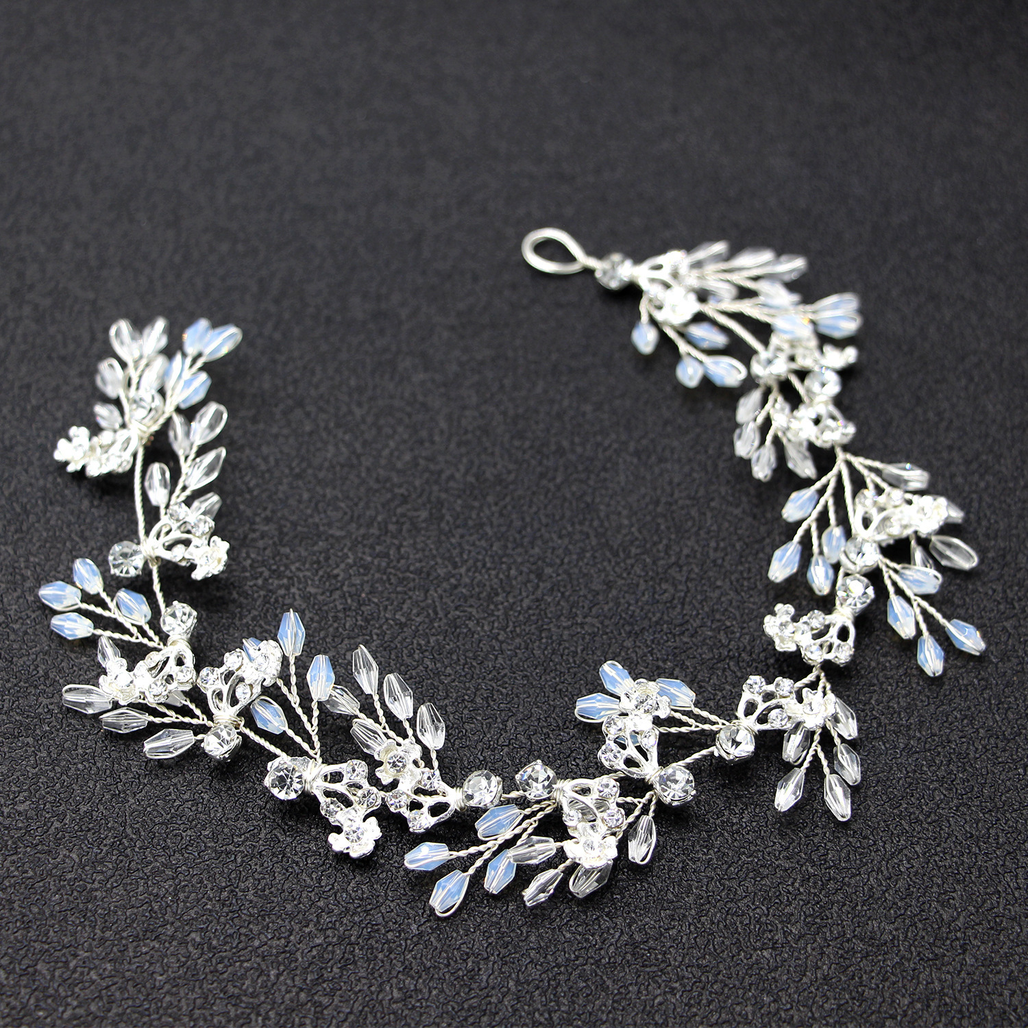 

Manual Alloy Jelly Protein Drill Bead Soft Chain Hair Band Headwear Bride Hair Decorate