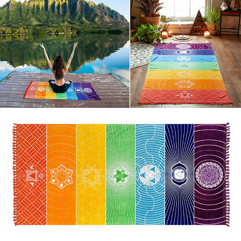 

Rug Multicolored Living Tapestries Rugs for Living Room Carpet Rainbow Totem Shawl Home Playroom Curtain Accessories, As pic