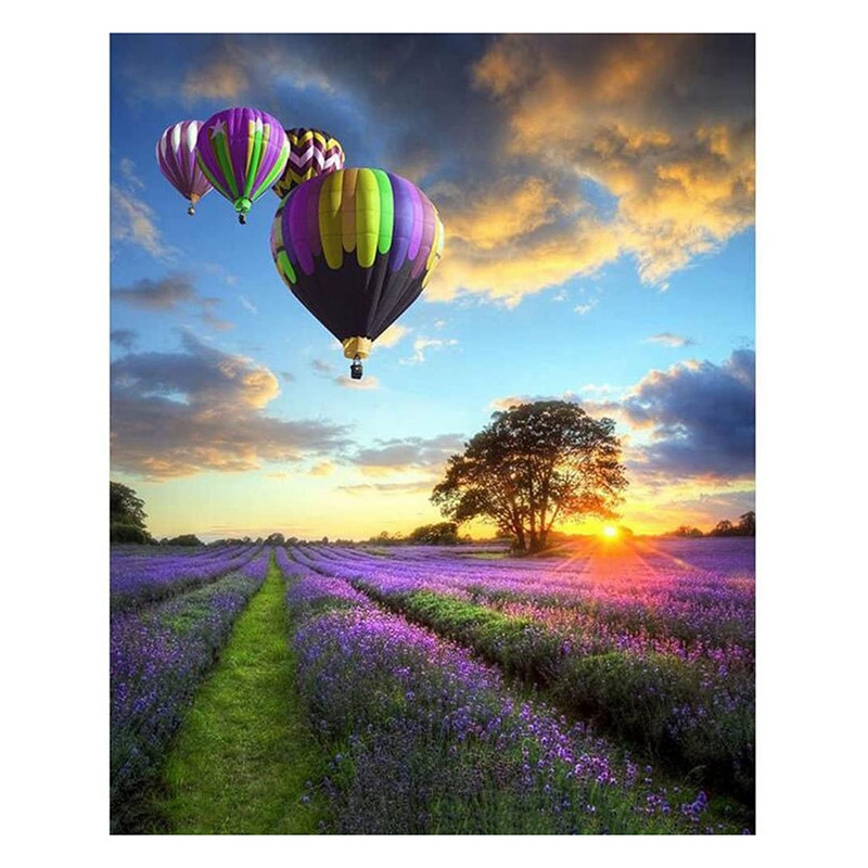 

FashionPaint By Numbers for Adults and Kids DIY Oil Painting Gift Kits Pre-Printed Canvas Art Home Decoration -Lavender