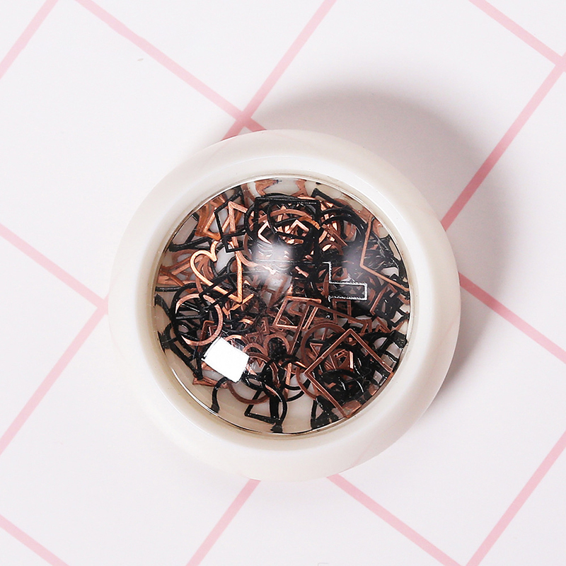 

Nail Jewelry Hollow Geometric Gold& Silver Nail Art Alloy Manicure Tips Clear Crystals Rhinestones For 3D Art Decoration, Silver;gold
