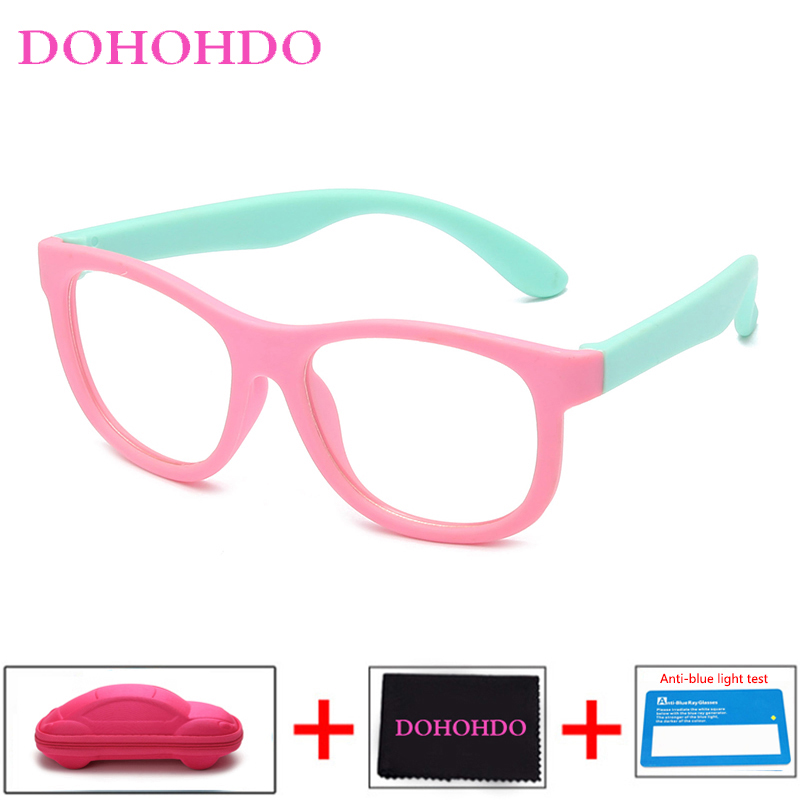 

DOHOHDO Kids Anti Blue Light Glasses Children Optical Frame Eyeglasses Girls Boys Computer Transparent Anti Reflective Glasses