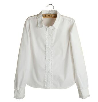 camiseta niña blanca manga larga