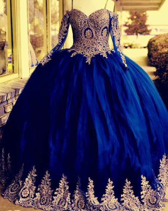 

2020 Elegant Royal Blue Quinceanera Dresses With Gold Lace Long Sleeves Plus Size Formal Evening Pageant Party Dresses Ball Gowns Vestidos, Light yellow