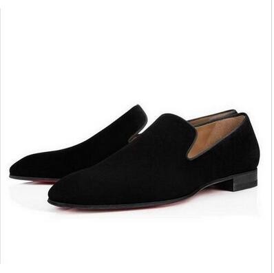 

Origial Box Brand Dandelion Red Bottom Loafers Men Wedding Groom Oxfords Dress Shoes Big Size 37-46l, Black