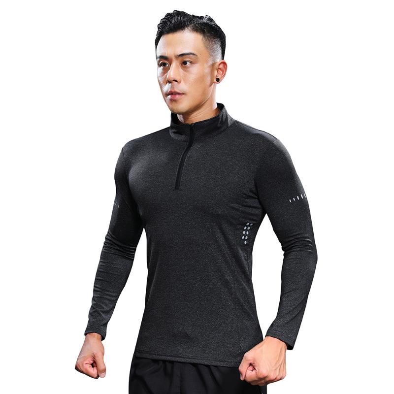 

Men' T-shirt sports shirt quick-drying men running fitness tight shirt basketball sportswear compression fitness, Dark gray