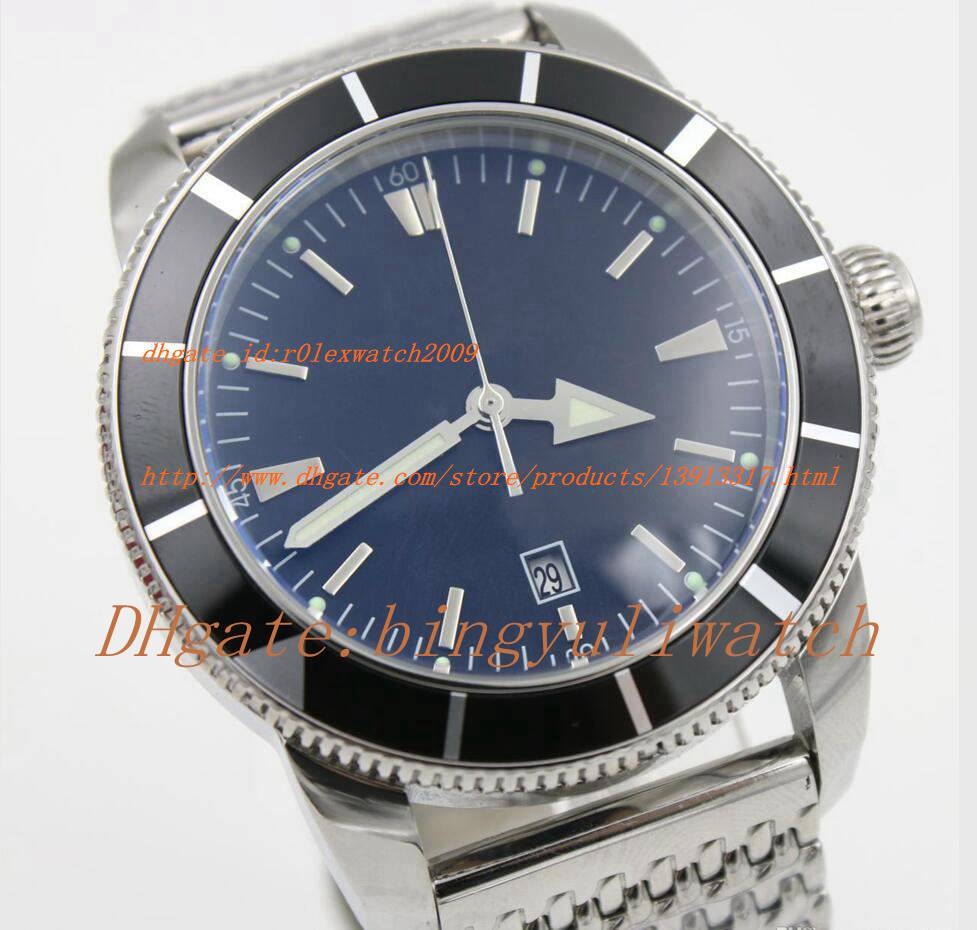 

Luxury Factory Limited EditionBreilt Auto Movement Wrist watch Men Black Dial Ceramic Case Stainless Band Superocean Watch Automatic watches, 01