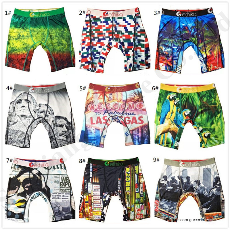 

Men Ethika Boxer Sport Technical Underwear Quick Dry Briefs Boxers Graffiti Printing Shorts Leggings women Beach Swim Trunks Pants u2, Random colors