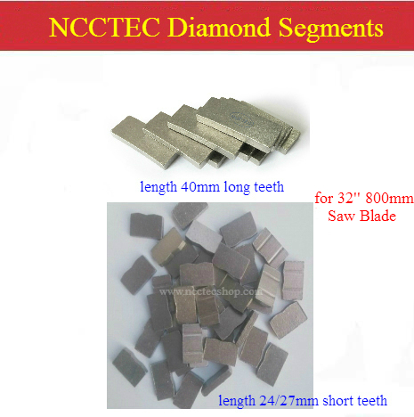 

NCCTEC Diamond segments teeth tooth heads for Diameter 32'' inch 800mm saw blade cutting disc disk wheel plate FREE SHIPPING