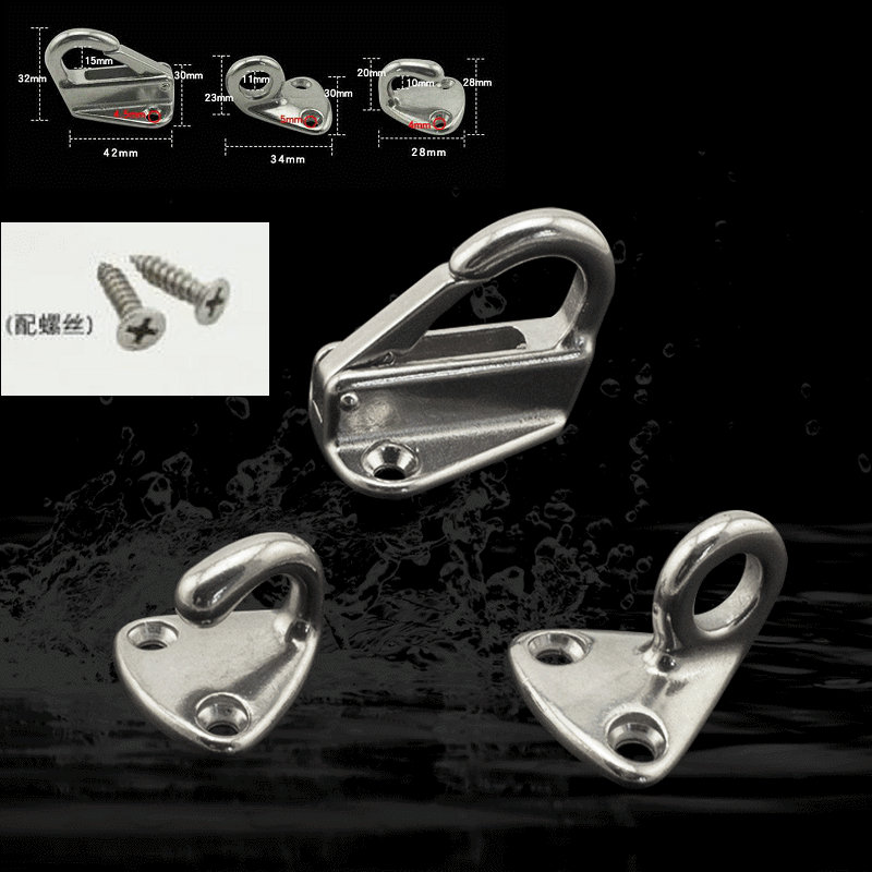 

HQ SH01 Marine Grade Stainless Steel 316 Cabinet Coat Hang Hook Bathroom Hook Yacht Hanger Rack with Free Stainless 316 Screws