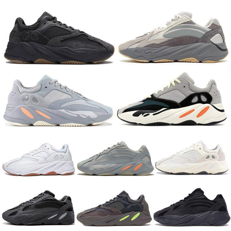 

2020 Carbon Blue 700 V2 Wave Runner Running Shoes Inertia Hospital Blue Vanta Men Women Kanye West Sneakers With Box, #10