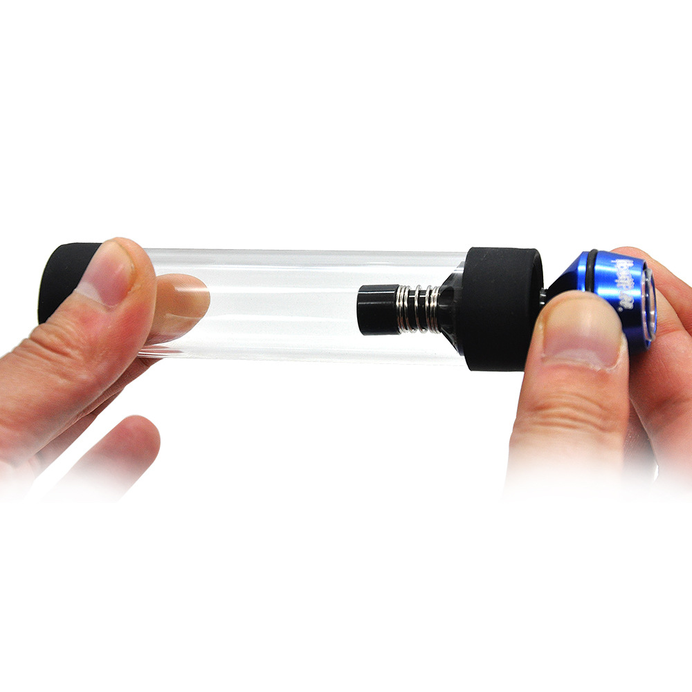 

Dry herb vaporizer Pipe With Metal Mouthpiece Plastic Tube Glass bowl Smoking Pipes filters Twisty Glass Blunt