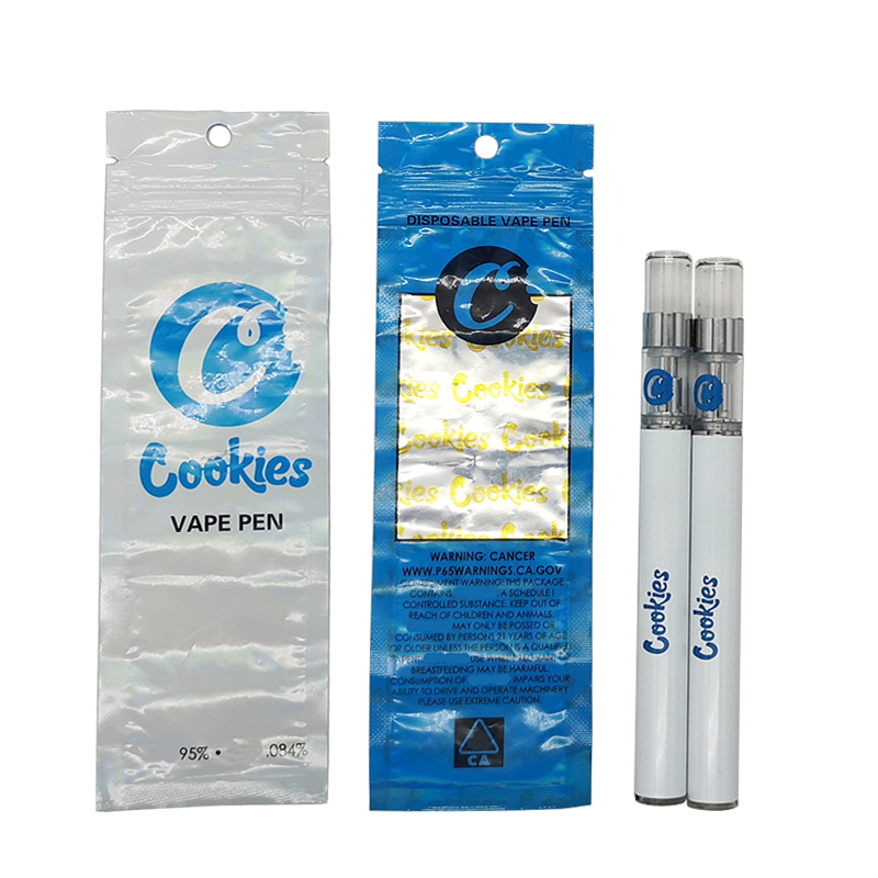 

Cookies Disposable Vape Pen Vaporizer Pens E cigarette Kit 280mAh Battery 0.5ml Glass Tank Empty Cartridge with Plastic Tube Packaging