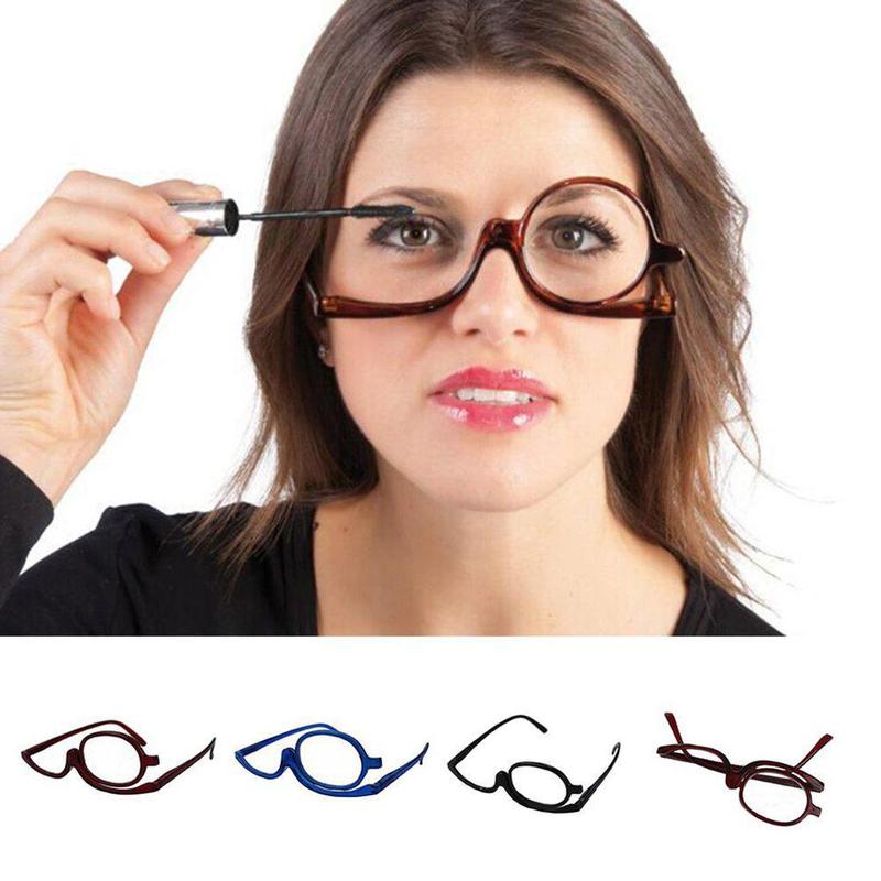 

Sunglasses 1pcs Single Frame Women's Unilateral Rotating Makeup Glasses Reading Folding Eyeglasses Cosmetic General+1.0+1.5