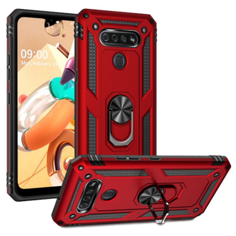 

For LG Stylo 7 6 K53 K22 K51 K41S K31 Aristo 5 Moto G Stylus Power Fast E 2020 E7 Cheap Hybrid Kickstand Case Ring Protect Cover Metro Boost, Black