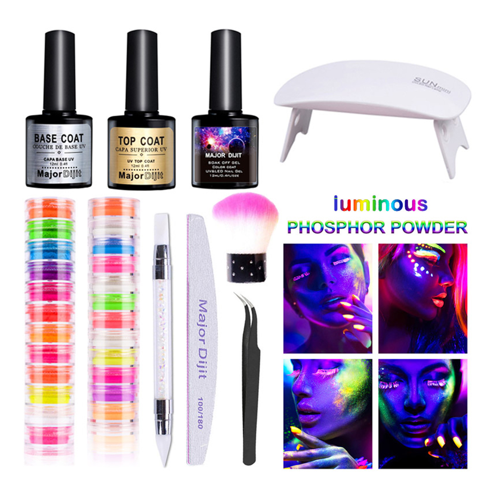 

Nail Set UV LED Lamp Dryer With 12pcs Nail Gel Polish Kit Soak Off Manicure Tools Set Electric Drill For Art Tools