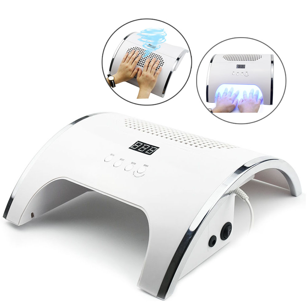 

80W 2-IN-1 Nail Lamp & Nail Dust Collector Manicure with Two Powerful Fan 36 LEDs Dryer Vacuum Cleaner Manicure Tools