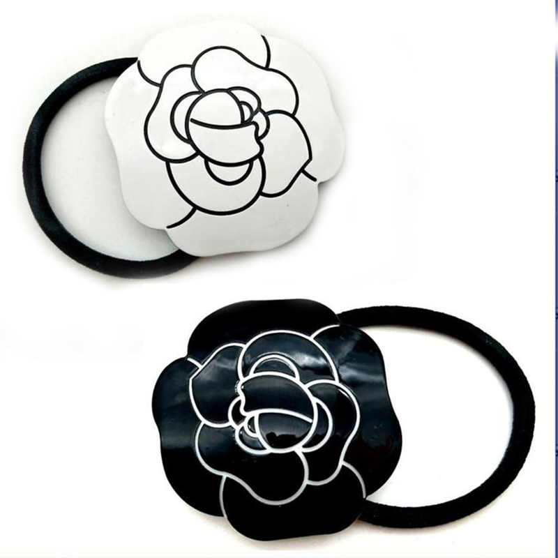 

5CM Black and white acrylic C head rope rubber band hair rope hairpin jewelry headwear hair accessories VIP gift, Pink