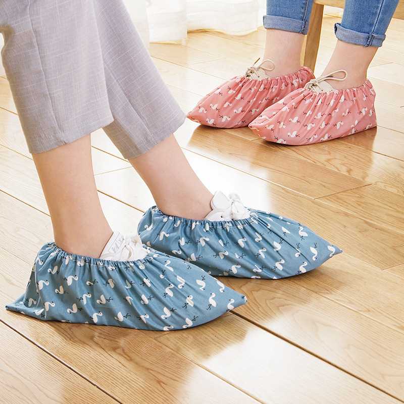 

1Pair Thicken Reusable Elastic Shoe Cover Student Machine Room Bird Dust Proof Feet Covers Home Indoor Antiskid Overshoes