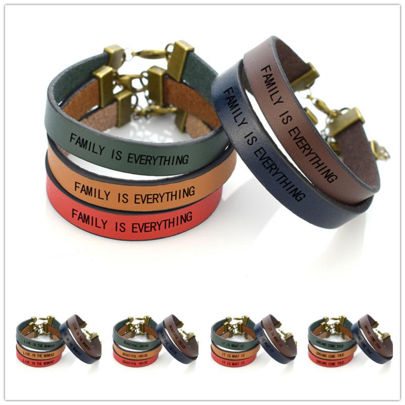 

Family Is Everything Leather Bracelet Live In The Moment Leather Braceletwalk In Your Truth Beautiful Insideit Is What Isdreams