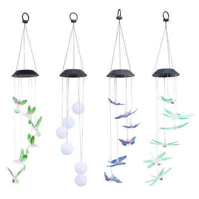 

Droplight Mix And Match Welcome Solar Wind Chime Light Hummingbird Solar Gift Light Color LED Garden Hanging Light EEA393