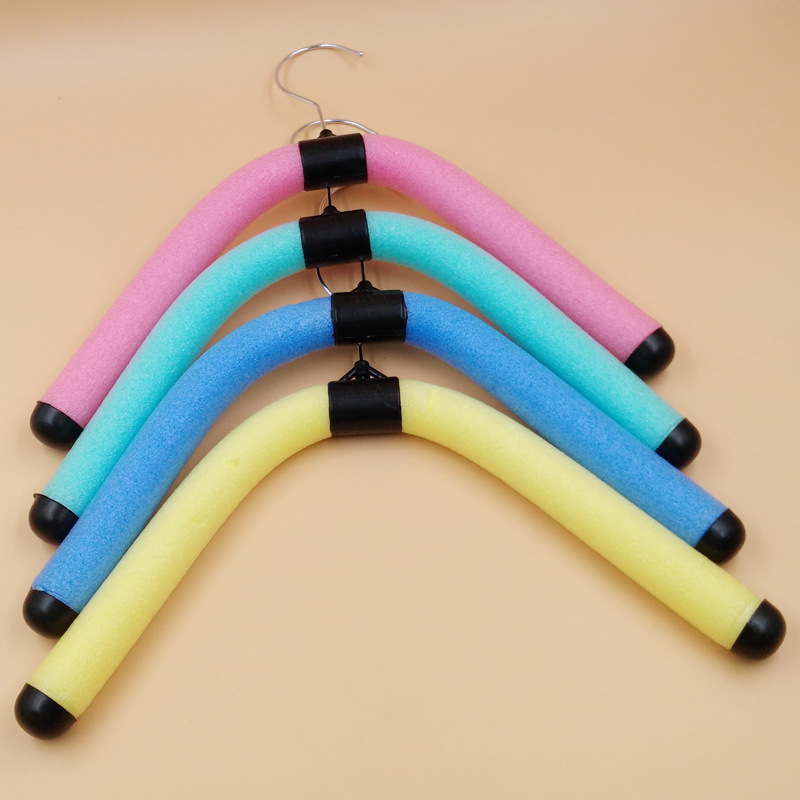 

Wholesale 30 PCS Colorful Bendable Sponge Adult Clothes Hanger Children Coat Hanger Adjustable Foam Rack Free Shipping