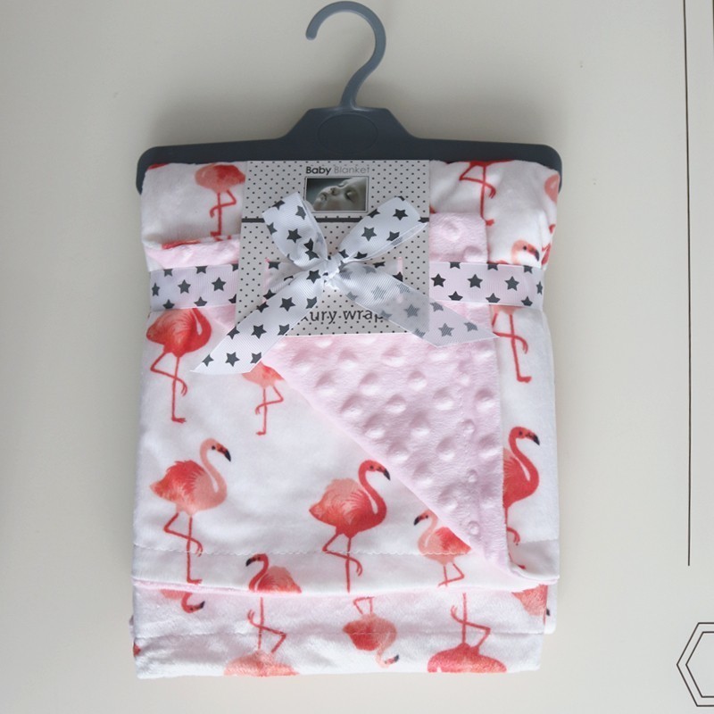 flamingo baby blanket