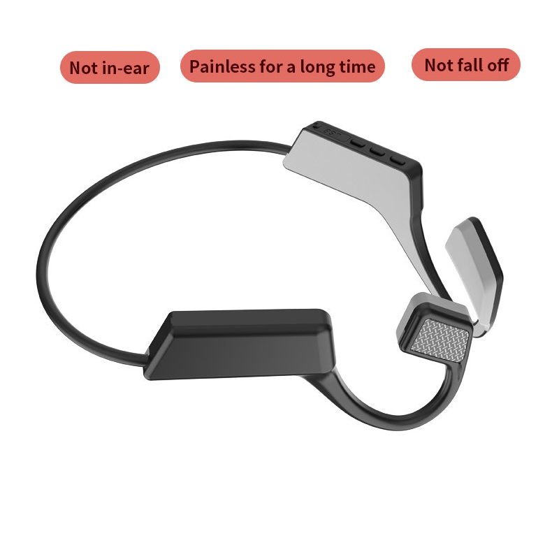 

K08 Bone Conduction Earphone Bluetooth Wireless Not In-ear Headphones Waterproof Sports Headset For iphone Xiaomi Huawei, Black