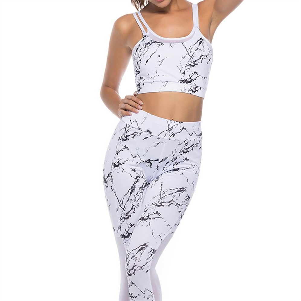 

Elastic Sports Suit Women Yoga Bra+Yoga Pants Fitness Yoga Set Printed Workout Gym Running Patchwork portswear Running Clothes #945939, As pictures (#5361)