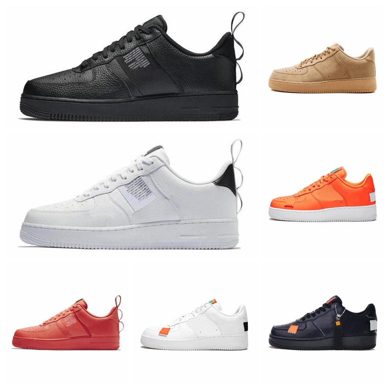 

New 1 Utility Classic Black White red Dunk Men Women running Shoes one Sports Skateboard High Low Cut Wheat Trainers Sneakers size 36-45, Color:11