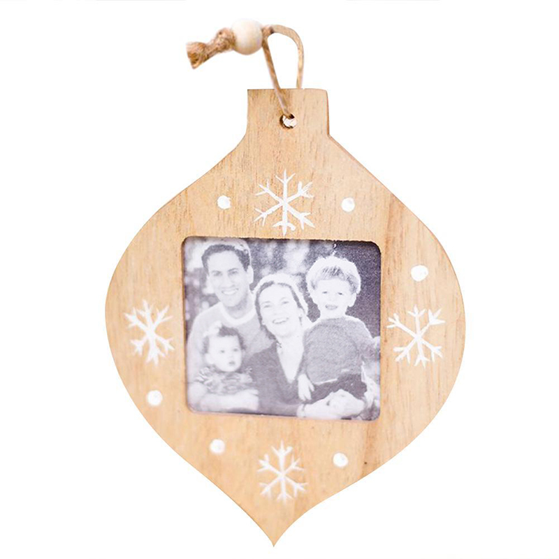 

Creative Christmas Decorations DIY Wooden Photo Frame Pendant Christmas Decorations Ornaments For Home