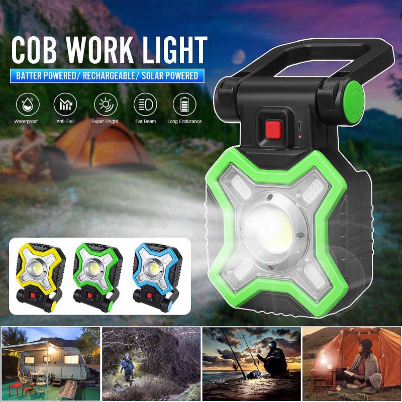 

400W COB LED Portable Spotlight 55000lm Super Bright Led Work Light Rechargeable for Outdoor Camping Lampe