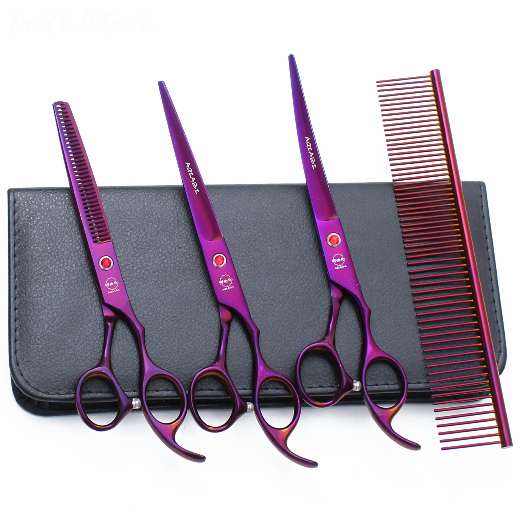 

A3003 7 inches 19.5cm Hand Made Professional Grooming Scissors & Home Dogs Cats Animals Hair Shears Haircut Scissors Suit