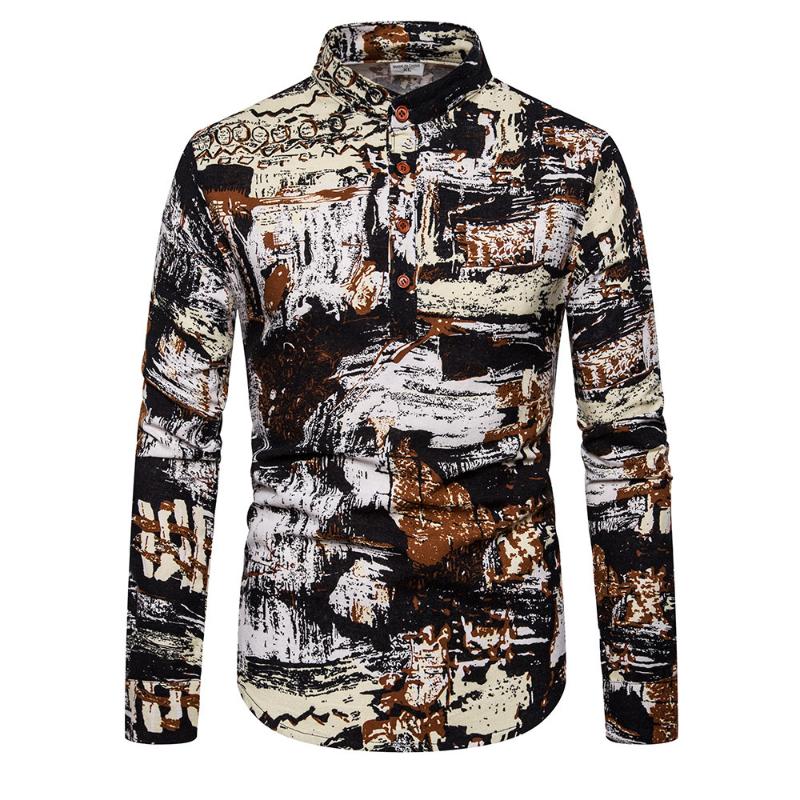 

Autumn Shivering Man Self-cultivation Man Long Sleeve Shirt Male Leisure Time Shirt, Graph coloring