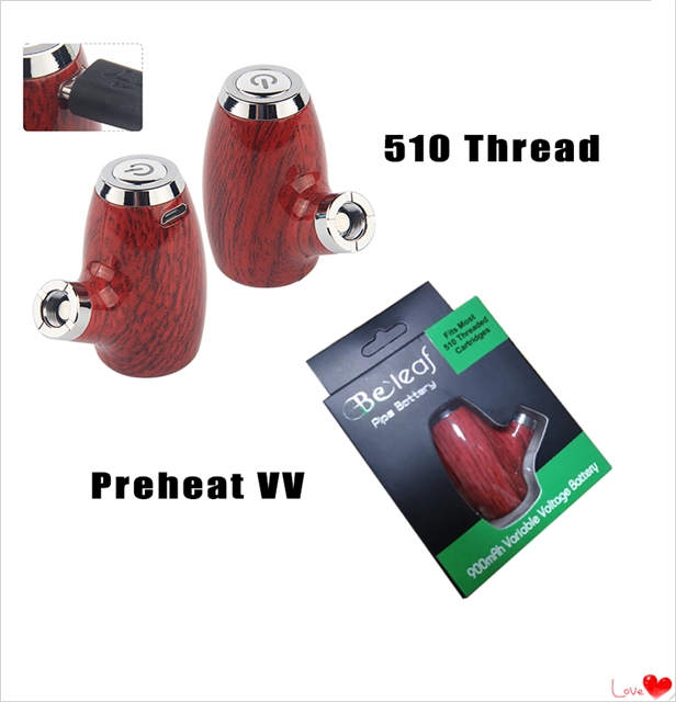 

Authentic E Pipe Mini Mod 900 mAh Preheating VV Variable Voltage KY32 510 Thread Vaporizer Battery fit 1 ml vape cartridge e cigarette