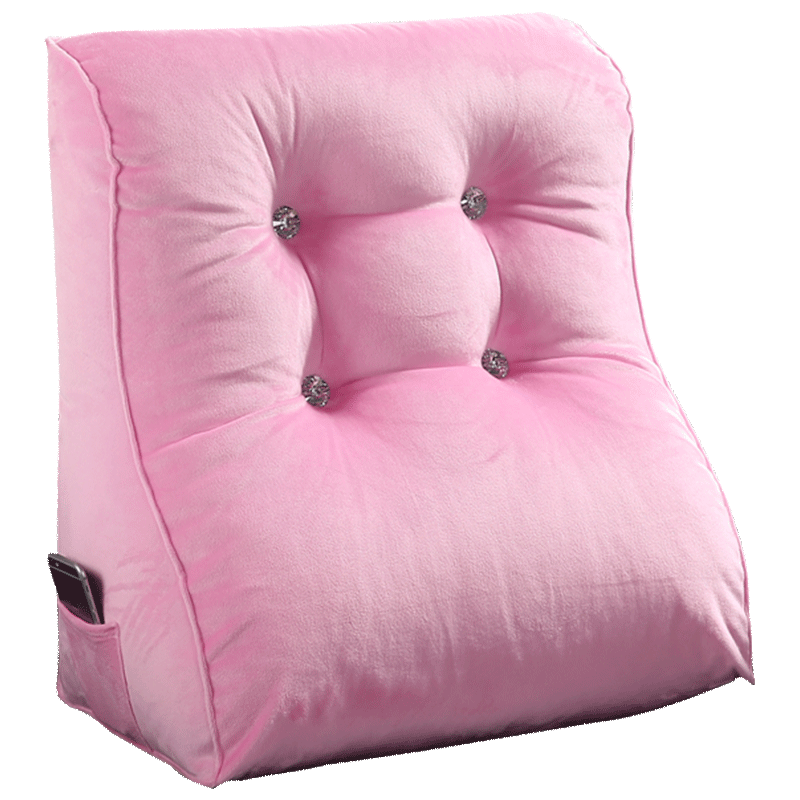 

Solid Color Sofa Cushion Large Backrest Crystal Velvet Triangle Office Chair Cushion Lumbar Support Couch Pillow Gift Idea 270, 04