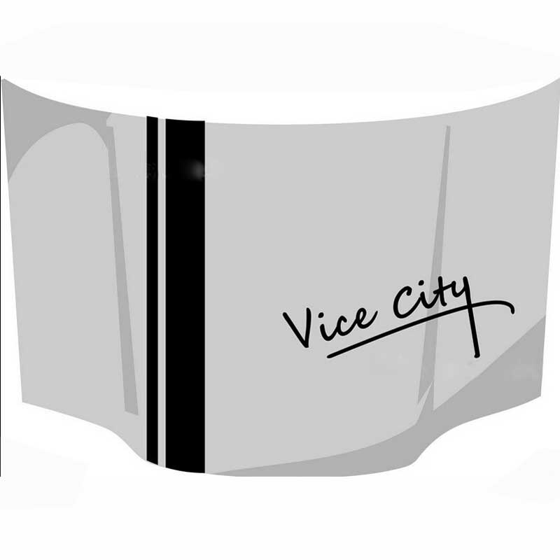 

Car Cover Stripe Vice City Hood Fashion Stickers, Blue