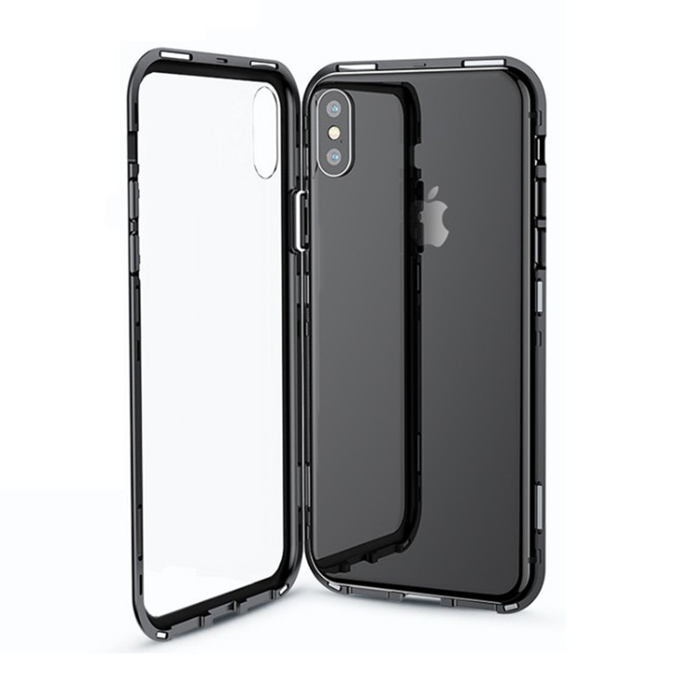 

Designer Magnetic Phone Case for Iphone 11 11pro 11promax X/xs Xr Xamax 7p/8p 7/8 6/6s 6p/6sp Double Tempered Glass All Inclusive Phone Case, Black