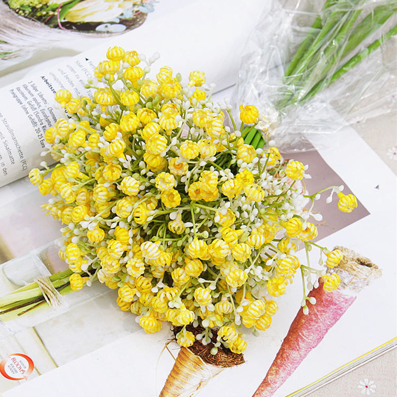 

12Pcs/bunch baby's breath Artificial hand Flowers for Wedding decor bride's flower white Gypsophila flores artificiales